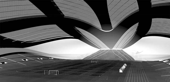 thiet ke kien truc the stadium singapore 04 Thiết kế kiến trúc ấn tượng của sân vận động mới tại Singapore