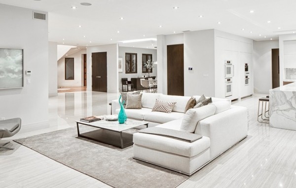 beverly 6 600x382 Phong cách thiết kế nội thất hiện đại của ngôi nhà Beverly Hills