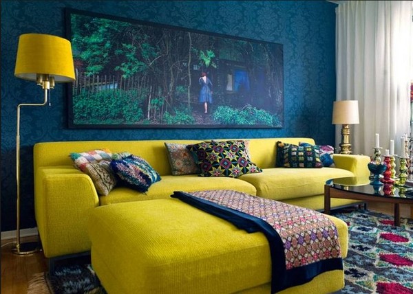 phong khach 2 Thiết kế bài trí Sofa màu vàng cho phòng khách tỏa nắng